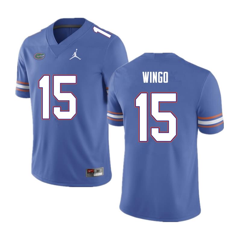 Men's NCAA Florida Gators Derek Wingo #15 Stitched Authentic Nike Blue College Football Jersey NEH8465LY